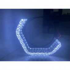3D LED Ангельские глазки G style 80мм, 2.5" Белые (2шт)